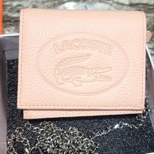 Lacoste logo chain wallet